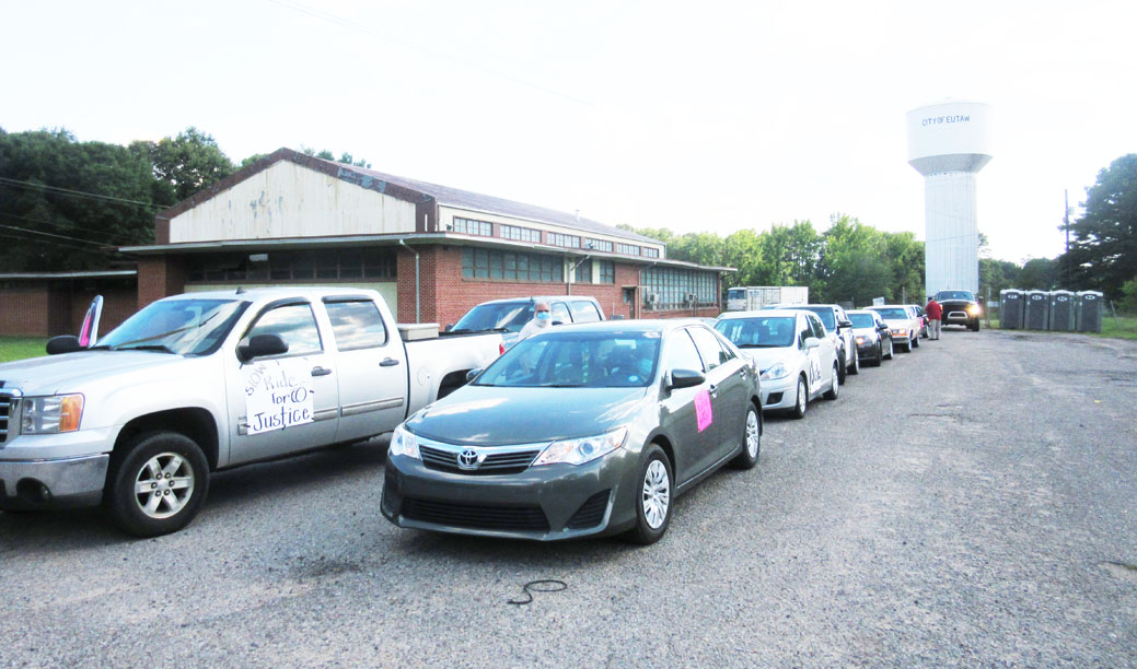 25 cars join ‘Slow Ride for Justice’ through Eutaw to protest police